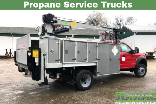 Propane Service Truck with telescope crane