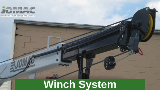service truck crane winch system