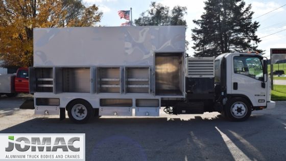 Box truck utility body cabinets