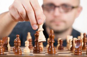Man playing chess